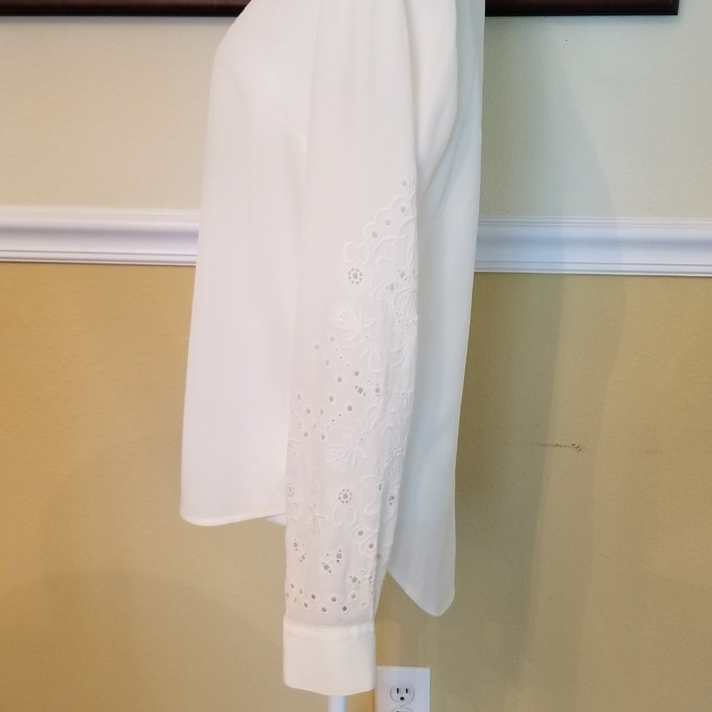 Veronica Beard Barth Eyelet Blouse Size 6 - Picture 5 of 7